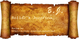 Bollók Jozefina névjegykártya